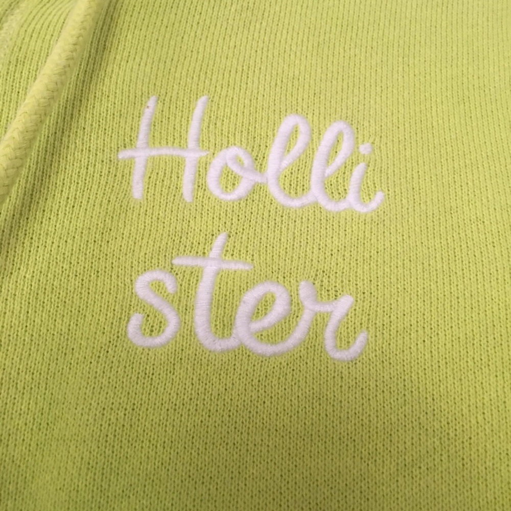 Yellow/green holdester cropped hoodie - Picture 3 of 5